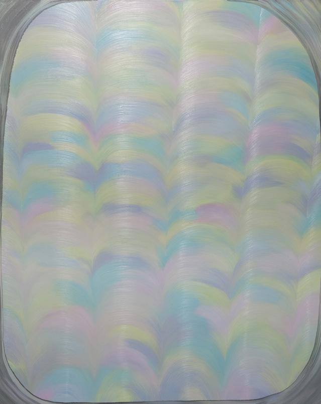 A light painting with a brown frame, oil on canvas, 152cm x 120cm, 2012