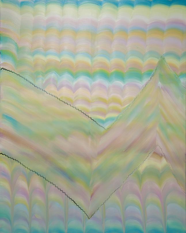 A stripy painting, oil on canvas, 152cm x 120cm, 2012